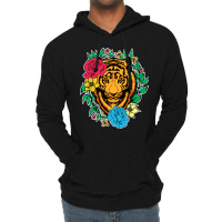 Tiger Flower Animal Lover For Men Women Chinese Ti Lightweight Hoodie | Artistshot