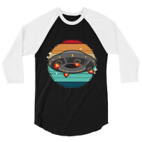 Unidentified Flying Object Extraterrestrial Alien  3/4 Sleeve Shirt | Artistshot