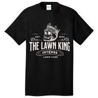 The Lawn King Cool Skull Design Dad Brother Lawn C Basic T-shirt | Artistshot