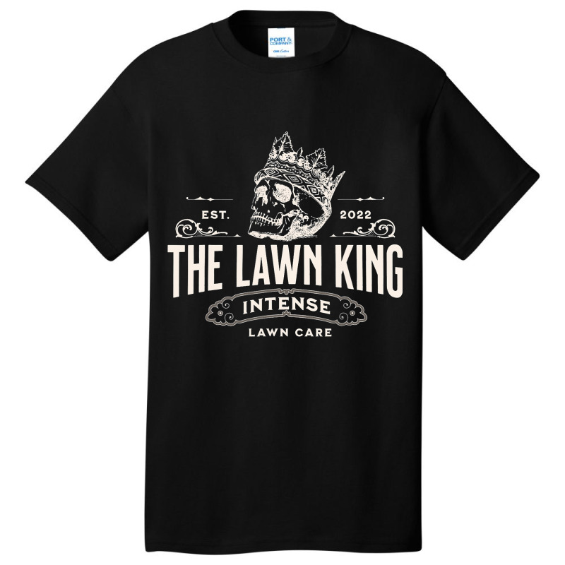 The Lawn King Cool Skull Design Dad Brother Lawn C Basic T-shirt | Artistshot