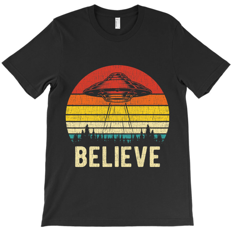 Vintage Alien Ufo Believe 2funny Alien Ufo Men Wom T-shirt | Artistshot