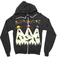 Unidentified Flying Object In Space 2ufo Abduction Zipper Hoodie | Artistshot