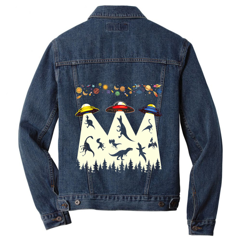 Unidentified Flying Object In Space 2ufo Abduction Men Denim Jacket | Artistshot