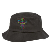 Unidentified Flying Object In Space 2ufo Abduction Bucket Hat | Artistshot