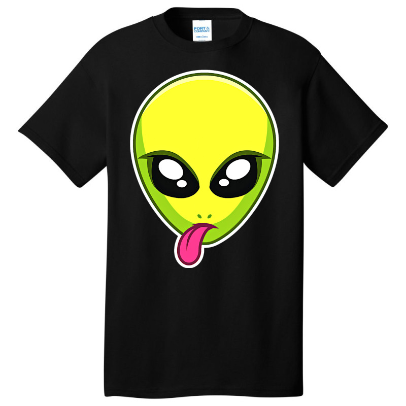 Trippy Alien Face Basic T-shirt | Artistshot