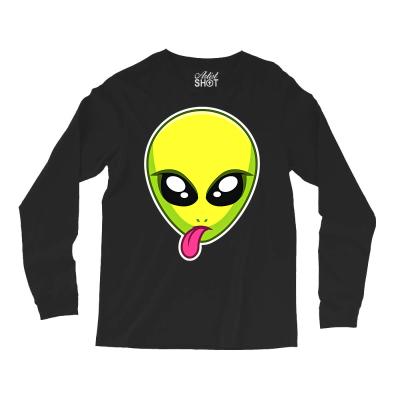 Trippy Alien Face Long Sleeve Shirts | Artistshot