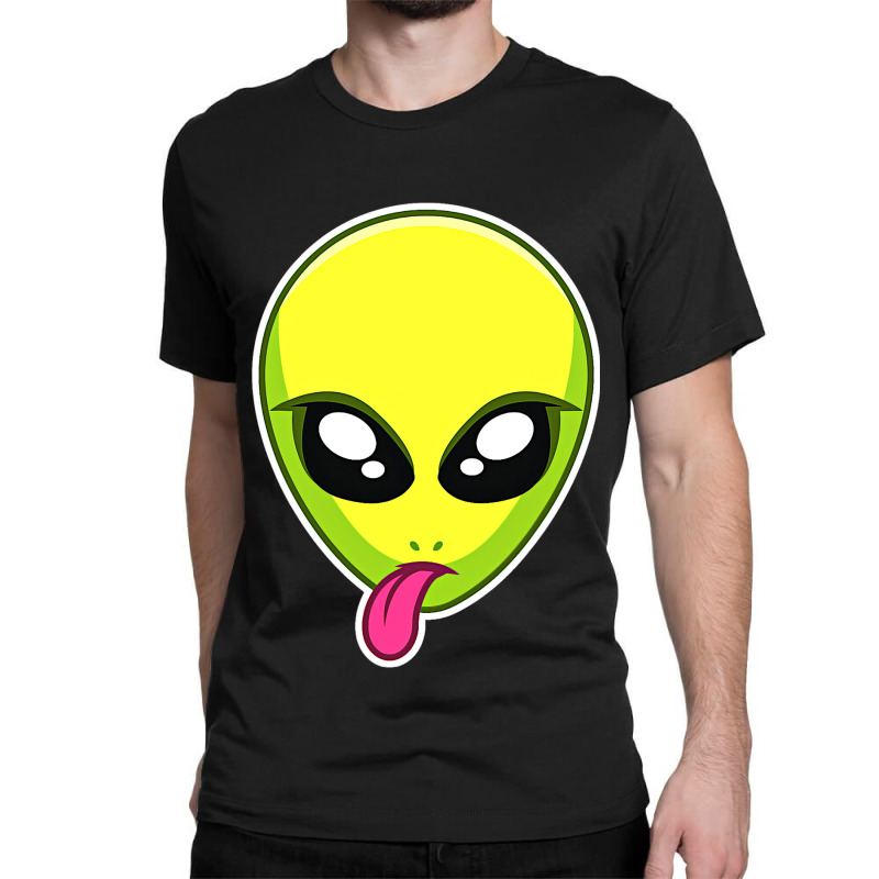 Trippy Alien Face Classic T-shirt | Artistshot