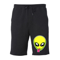 Trippy Alien Face Fleece Short | Artistshot