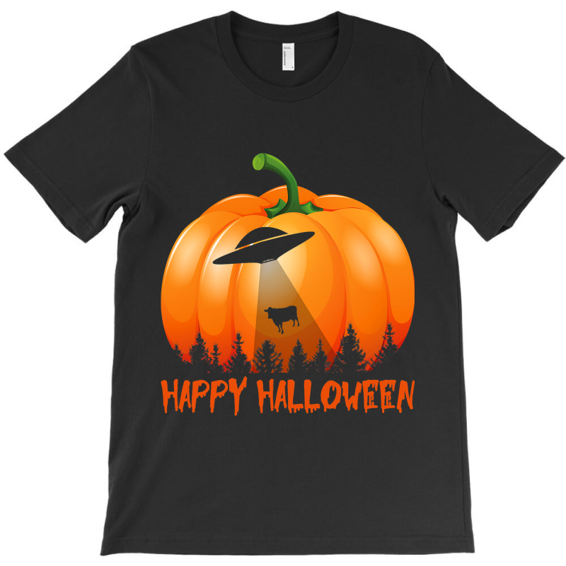 Vintage Alien Ufo Pumpkin Halloween T-shirt | Artistshot