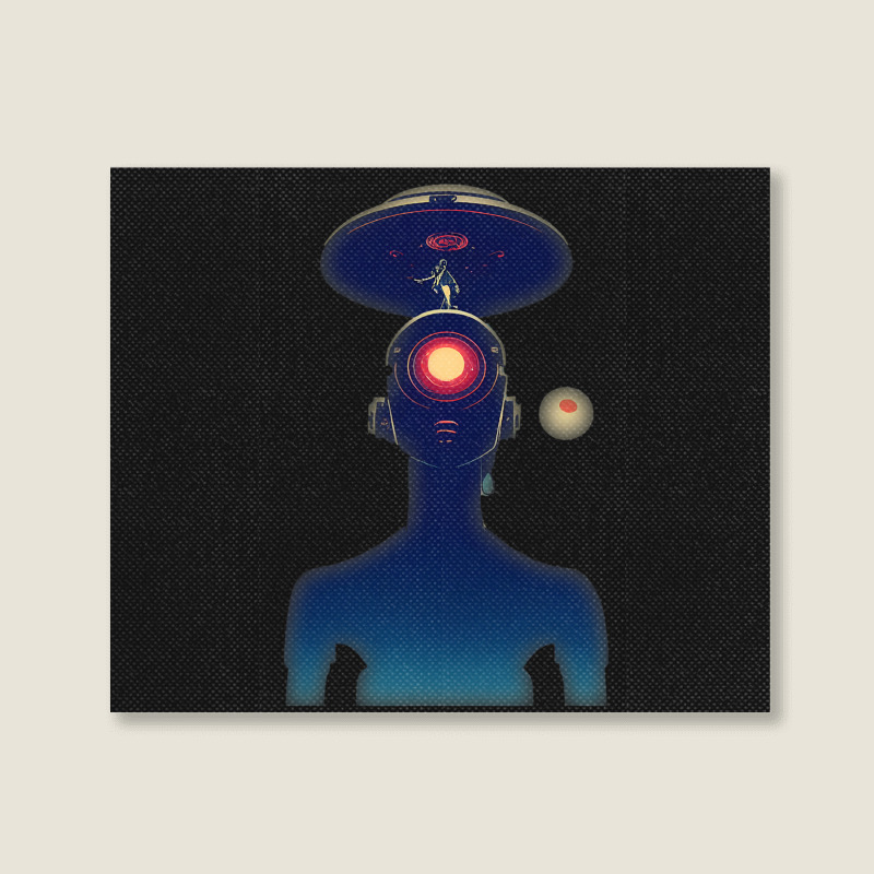 Unidentified Flying Object Portrait Scifi Alien Landscape Canvas Print | Artistshot