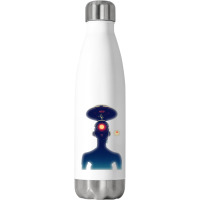 Unidentified Flying Object Portrait Scifi Alien Stainless Steel Water Bottle | Artistshot