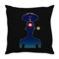 Unidentified Flying Object Portrait Scifi Alien Throw Pillow | Artistshot