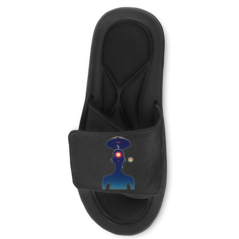 Unidentified Flying Object Portrait Scifi Alien Slide Sandal | Artistshot