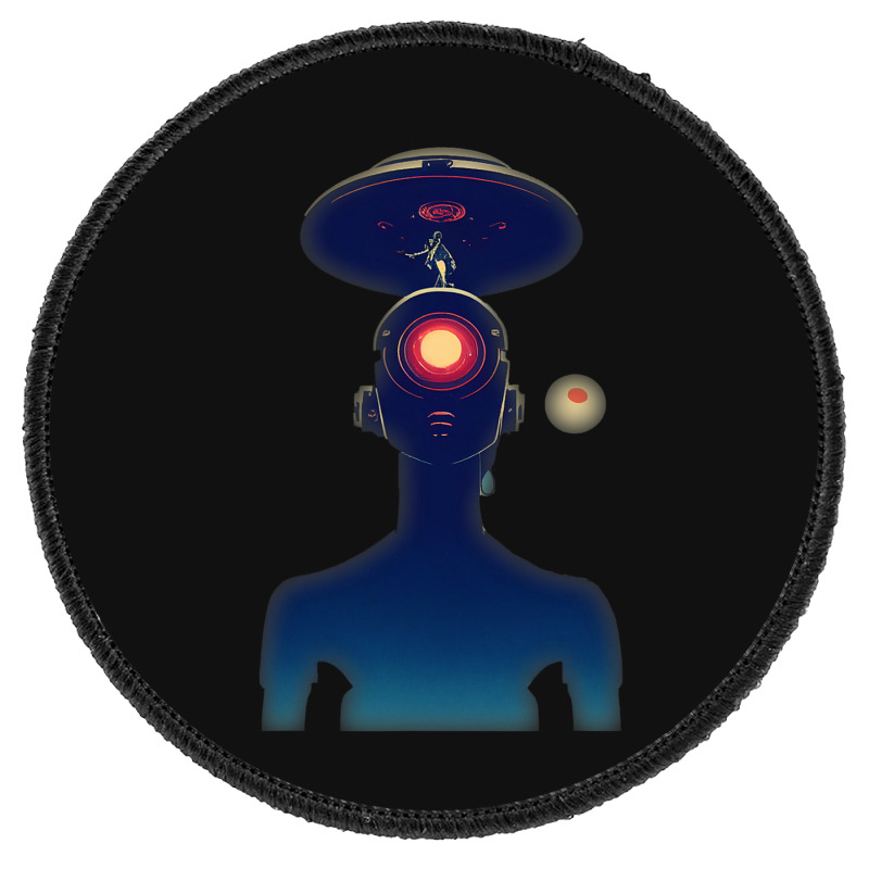 Unidentified Flying Object Portrait Scifi Alien Round Patch | Artistshot