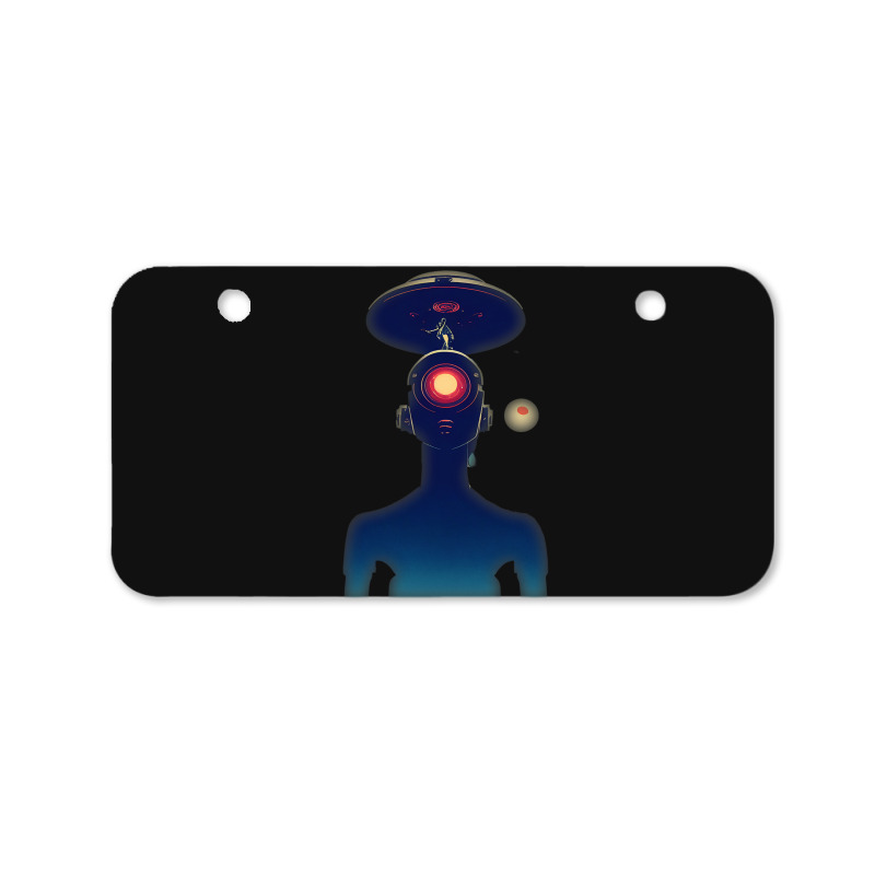 Unidentified Flying Object Portrait Scifi Alien Bicycle License Plate | Artistshot