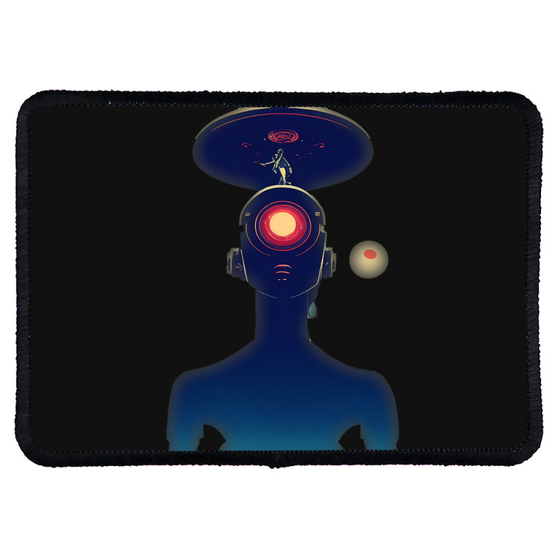 Unidentified Flying Object Portrait Scifi Alien Rectangle Patch | Artistshot