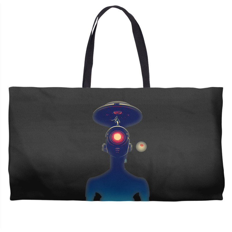 Unidentified Flying Object Portrait Scifi Alien Weekender Totes | Artistshot