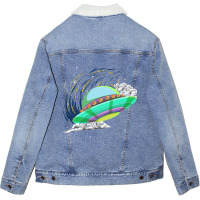 Unidentified Flying Object Science Fiction Ufo Bel Unisex Sherpa-lined Denim Jacket | Artistshot