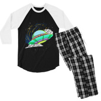 Unidentified Flying Object Science Fiction Ufo Bel Men's 3/4 Sleeve Pajama Set | Artistshot