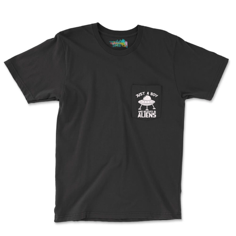 Ufo Alien Believer Boys Sci Fi Extraterrestrial Al Pocket T-shirt | Artistshot