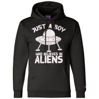 Ufo Alien Believer Boys Sci Fi Extraterrestrial Al Champion Hoodie | Artistshot