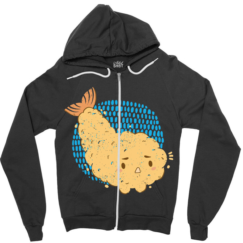 Tempura Shrimp Seafood Shrimp Zipper Hoodie | Artistshot