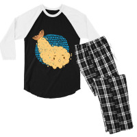 Tempura Shrimp Seafood Shrimp Men's 3/4 Sleeve Pajama Set | Artistshot