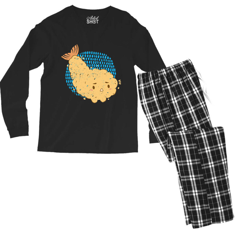 Tempura Shrimp Seafood Shrimp Men's Long Sleeve Pajama Set | Artistshot