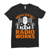 Vintage When All Else Fails Ham Radio Works Amateu Ladies Fitted T-shirt | Artistshot