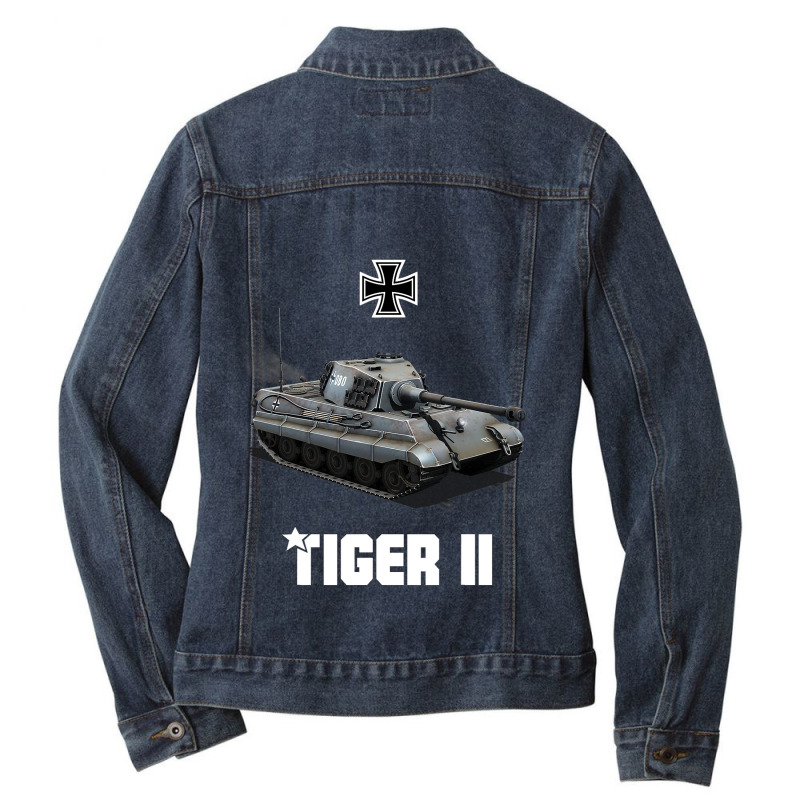 Tiger Ii Panzer Vi German Heavy Tank Ww2 King Tige Ladies Denim Jacket by JesusWheler | Artistshot