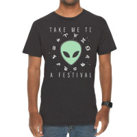 Take Me To A Festival Alien Zodiac Circle V2 Vintage T-shirt | Artistshot