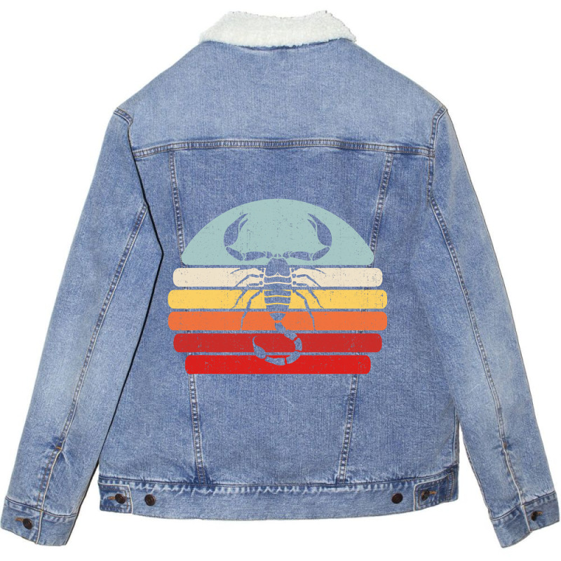 Vintage Zodiac Sign Scorpion Unisex Sherpa-lined Denim Jacket | Artistshot