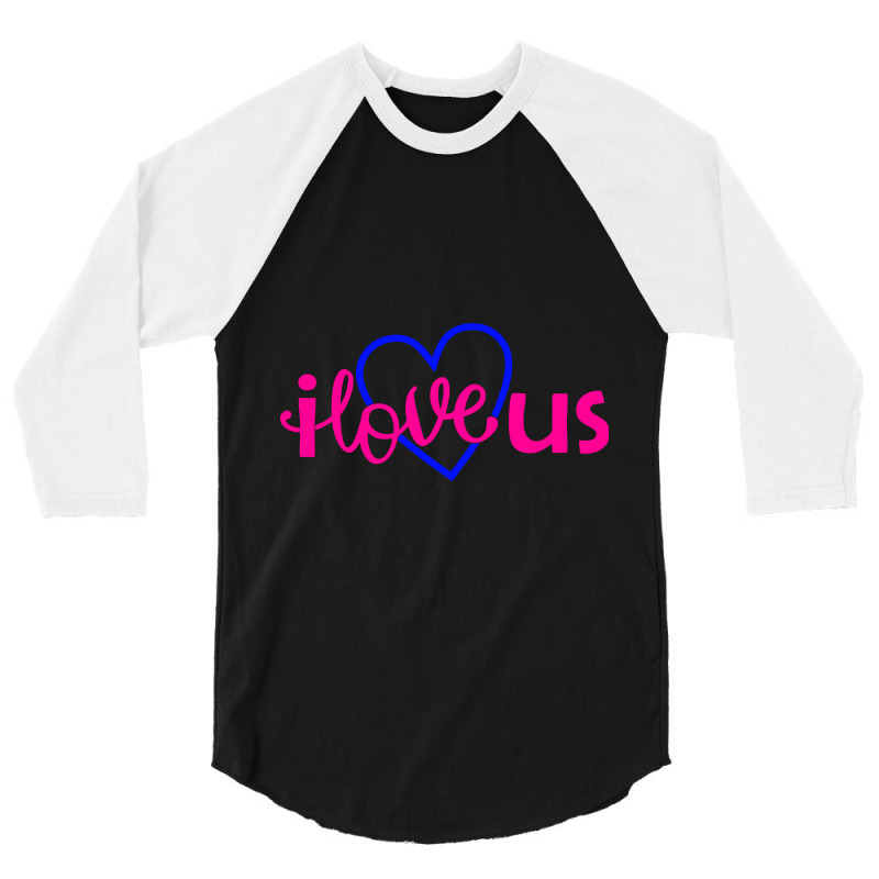 I Love Us I Love Usa Flag 3/4 Sleeve Shirt | Artistshot