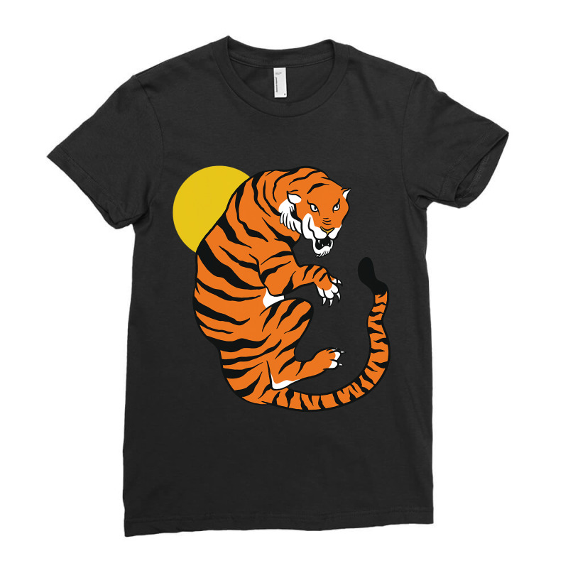 Tiger Angry Wild Ladies Fitted T-Shirt by DilynnRinker | Artistshot