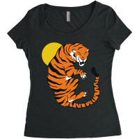 Tiger Angry Wild Women's Triblend Scoop T-shirt | Artistshot