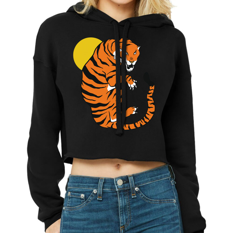 Tiger Angry Wild Cropped Hoodie by DilynnRinker | Artistshot