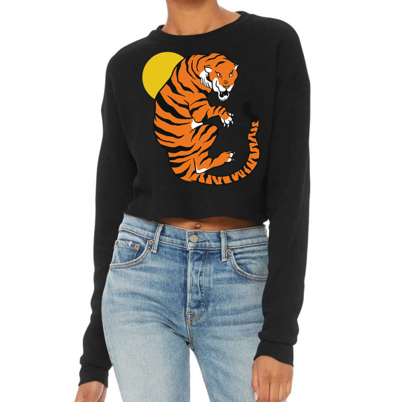 Tiger Angry Wild Cropped Sweater by DilynnRinker | Artistshot