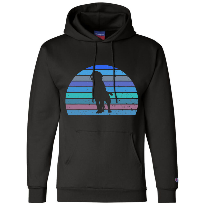 Vintage Retro Saber Toothed Tiger Dinosaur Sunset  Champion Hoodie | Artistshot