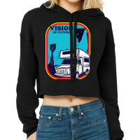 Vision Of Future Spaceship Time Travel Extraterres Cropped Hoodie | Artistshot