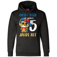 Tiger Is 5 Years Old 5th Birthday Son Brother 2017 Champion Hoodie | Artistshot