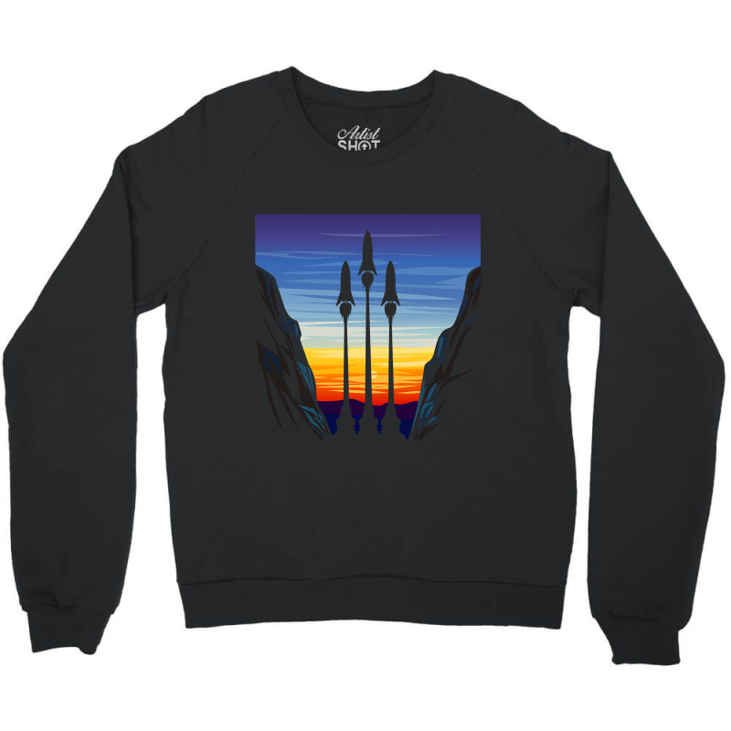 Ufo Alien Humans Arent Real Starship Sn15 Space Ro Crewneck Sweatshirt | Artistshot