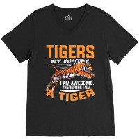 Tiger Animals 2tigers Are Awesome V-neck Tee | Artistshot