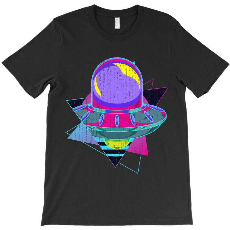 Ufo Unidentified Flying Object Retro 80s Vaporwave T-shirt | Artistshot