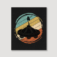 Ufo Unidentified Flying Object Sci Fi Retro Ufo Portrait Canvas Print | Artistshot