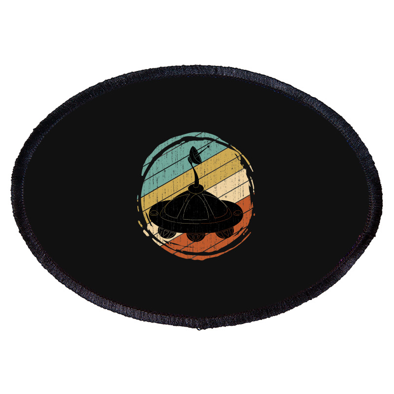 Ufo Unidentified Flying Object Sci Fi Retro Ufo Oval Patch | Artistshot