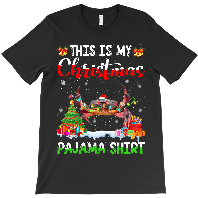 This Is My Christmas Pajama Crab Lover Xmas Lights T-shirt | Artistshot