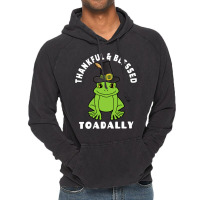 Thanksgiving Thankful And Blessed Toadally 2toad F Vintage Hoodie | Artistshot