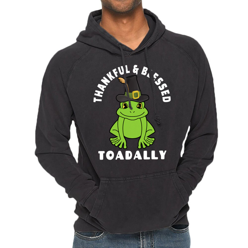 Thanksgiving Thankful And Blessed Toadally 2toad F Vintage Hoodie | Artistshot