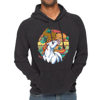 Vintage Cool Fantasy Fierce Unicorn And Scary Zomb Vintage Hoodie | Artistshot