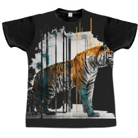 Tiger Architecture Art Work Animal Graphic T-shirt | Artistshot